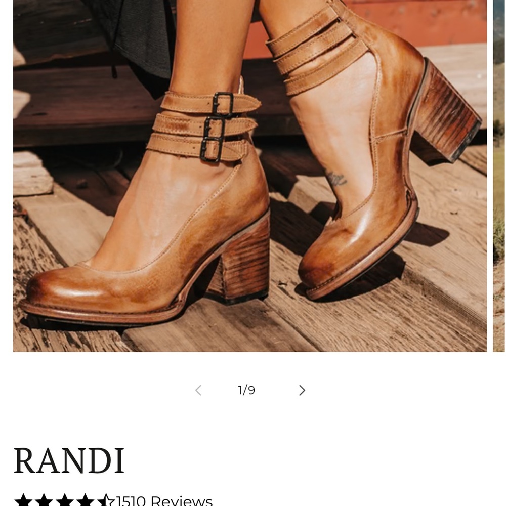 Freebird Tan Heeled Boots with Buckle Detail
